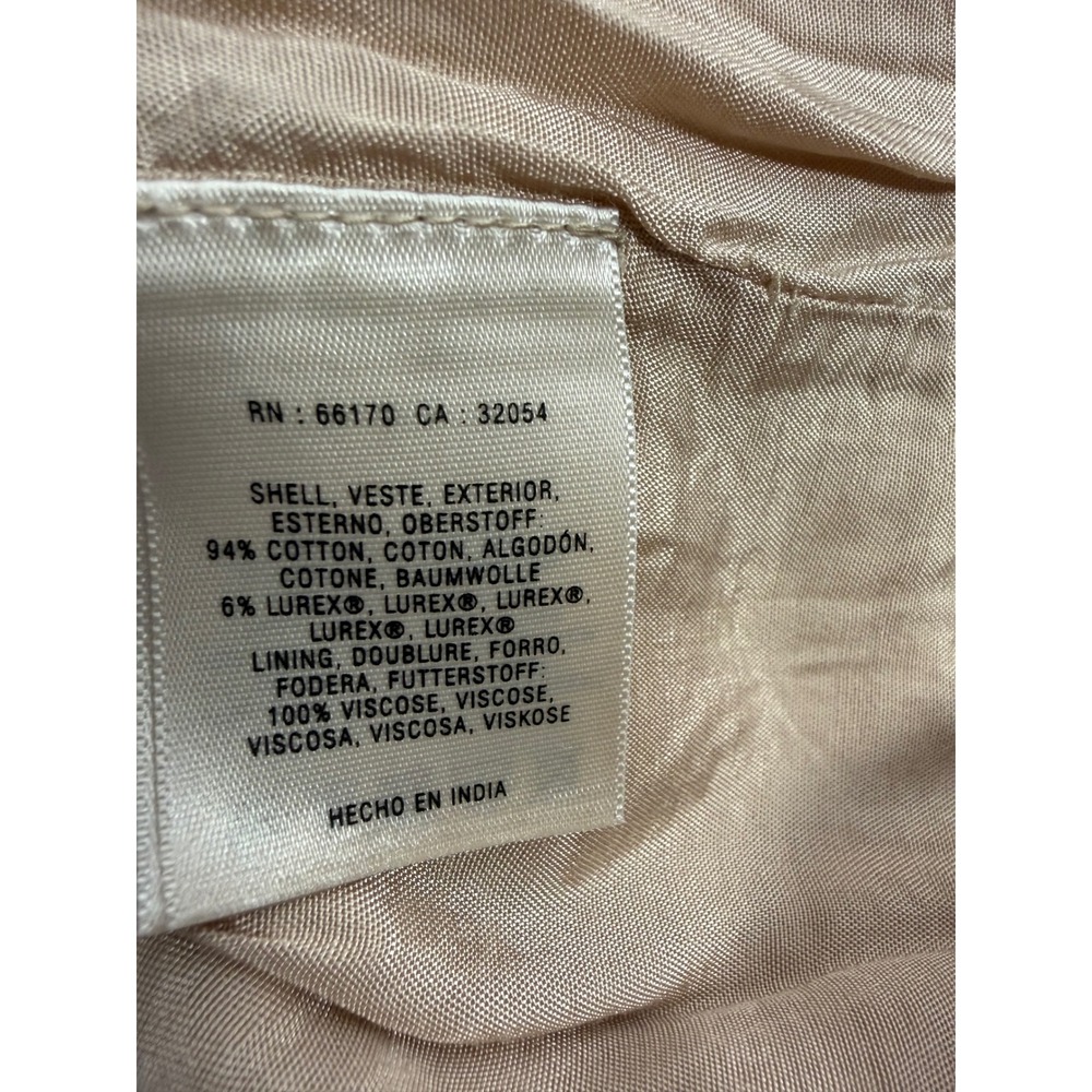 Tan Metallic Sequin Bird Mini Skirt Leifnotes Size 12 - Picture 7 of 9